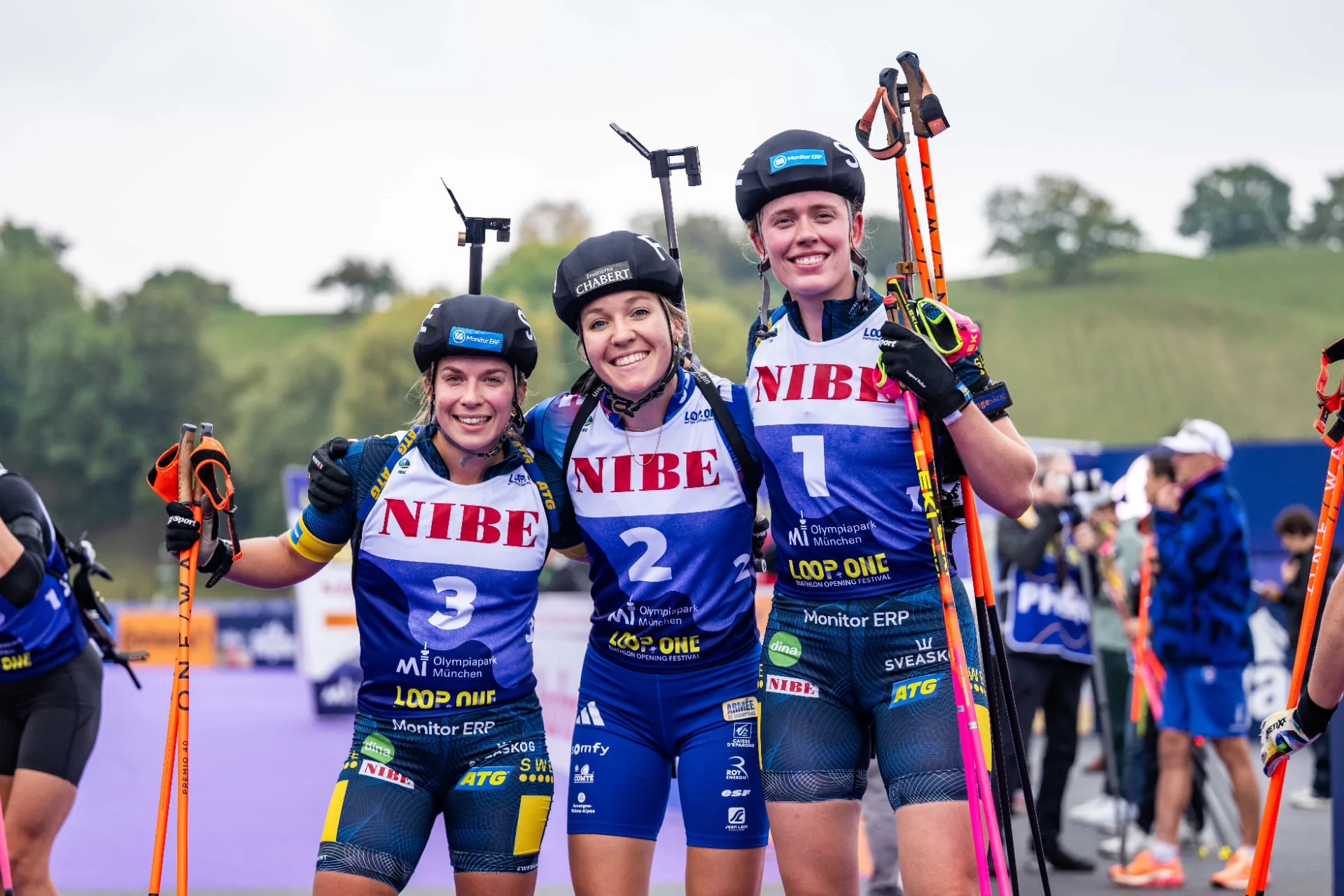Biathletinnen im Olympiapark München beim LOOP ONE Festival